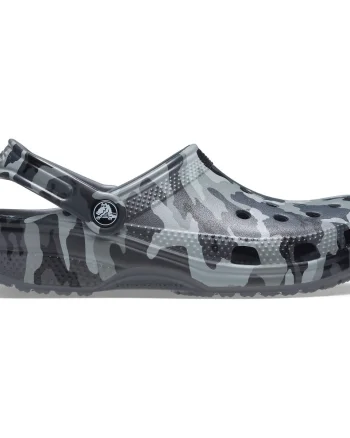 Saboti Crocs Classic Printed Camo Clog Gri - Slate Grey/Multi