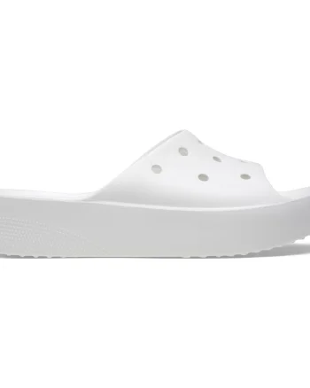 Papuci Crocs Classic Platform Slide Alb - White