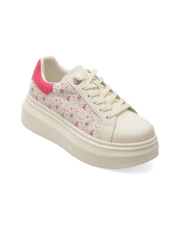 Pantofi sport EPICA albi, 706, din piele naturala