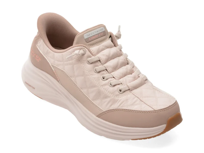 Pantofi sport SKECHERS roz, CONTOUR FOAM, din material textil