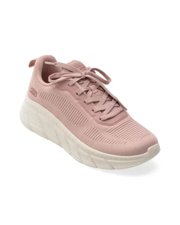 Pantofi sport SKECHERS roz, BOBS B FLEX HI, din material textil