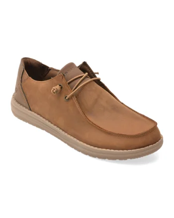 Mocasini SKECHERS maro, MELSON, din nabuc