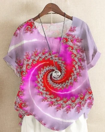 Bluza cu design modern, de dama, maneca scurta, model 53 - marimea M