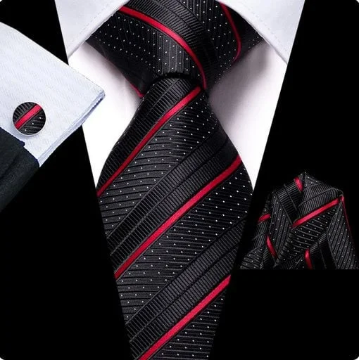 Set cravata + batista + butoni - matase - model 740