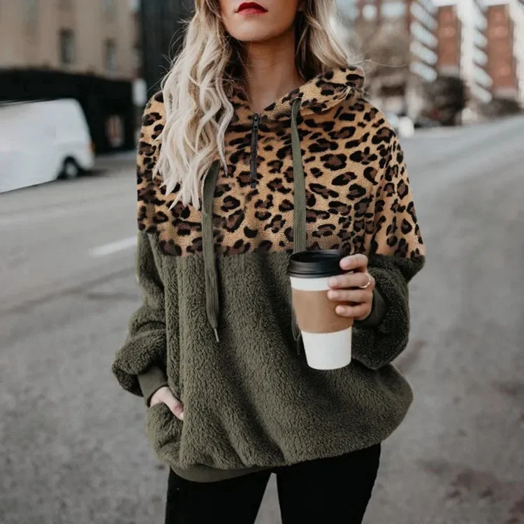 Jacheta animal print, de dama, tip bluzon, marimea 3XL, model 4