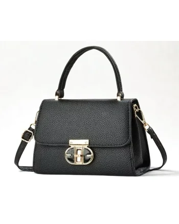 Geanta neagra de dama, inchizatoare chic, Anais