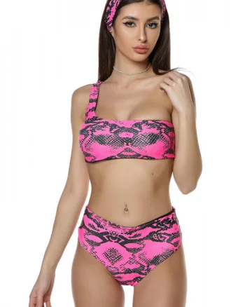 Costum de baie trei piese Elyse roz