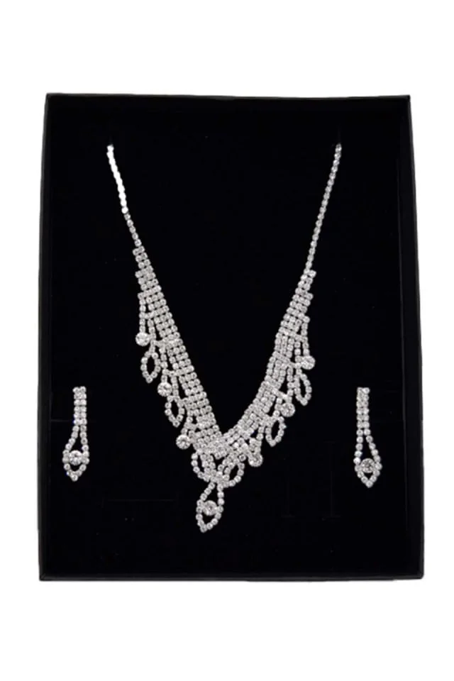 Set Zena, cercei si colier din pietre semipretioase, argintiu, SZ011