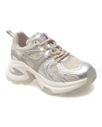 Pantofi sport FLAVIA PASSINI argintii, 66988, din material textil