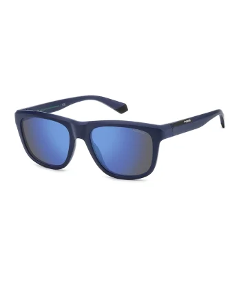 Ochelari de soare polarizati unisex cu lentile in degrade, Albastru inchis