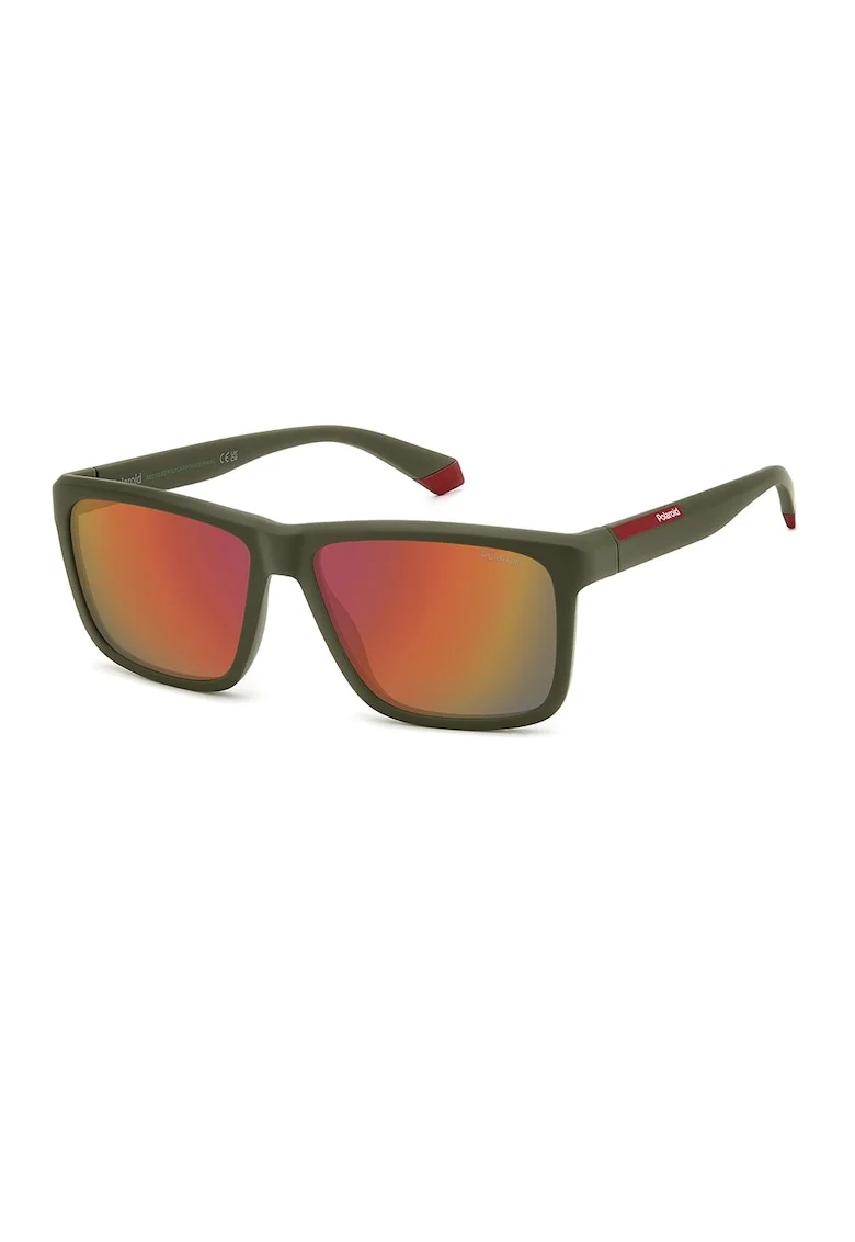 Ochelari de soare dreptunghiulari cu lentile polarizate, Kaki