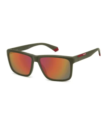 Ochelari de soare dreptunghiulari cu lentile polarizate, Kaki