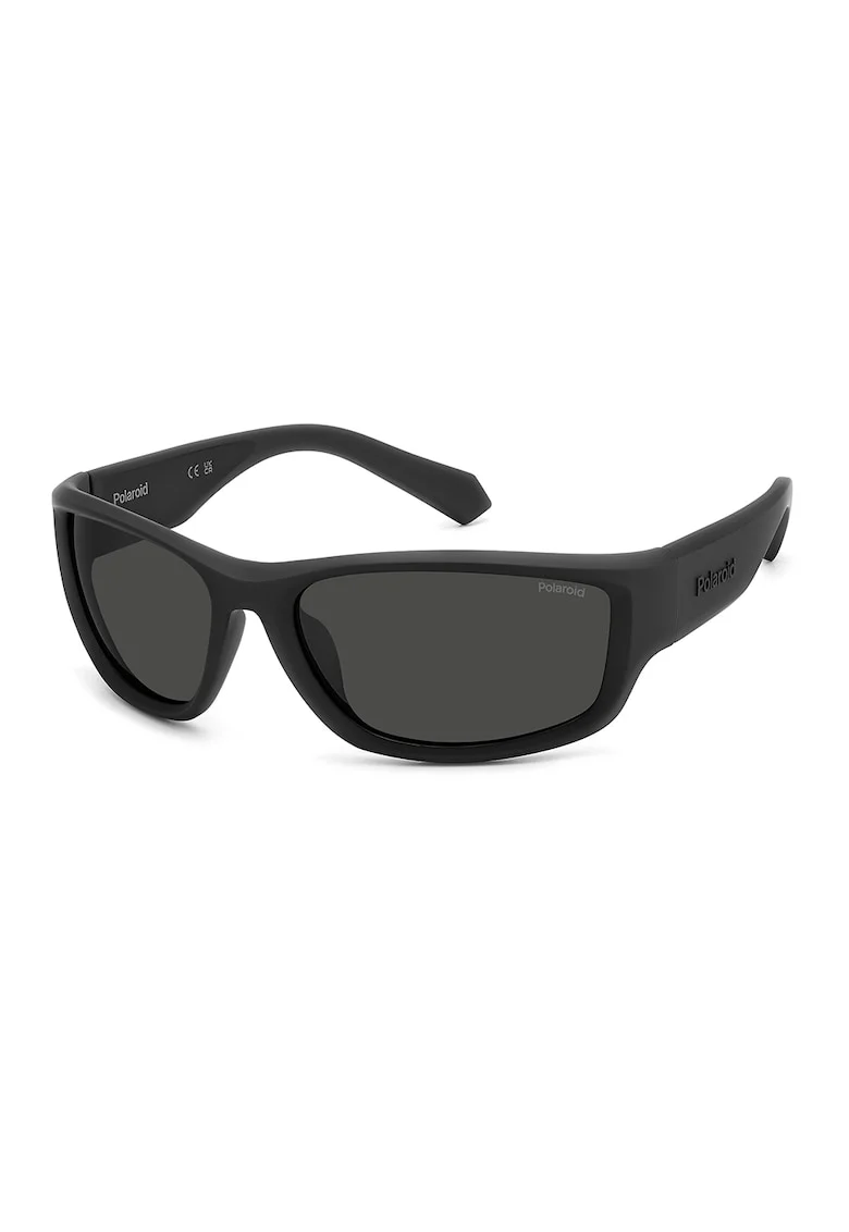 Ochelari de soare wrap cu lentile polarizate, Negru