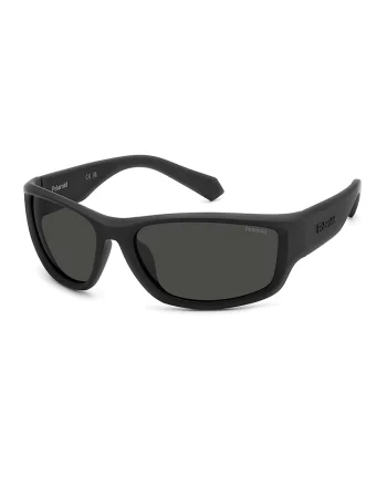 Ochelari de soare wrap cu lentile polarizate, Negru