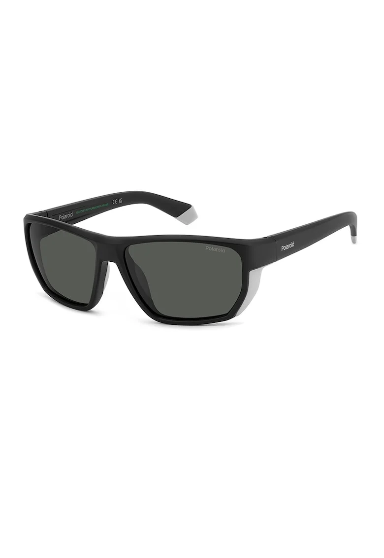 Ochelari de soare dreptunghiulari cu lentile polarizate, Negru stins