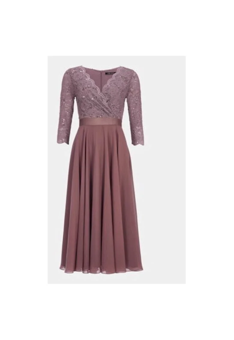 Rochie Dama,  303863784, Poliester, Roz, Roz