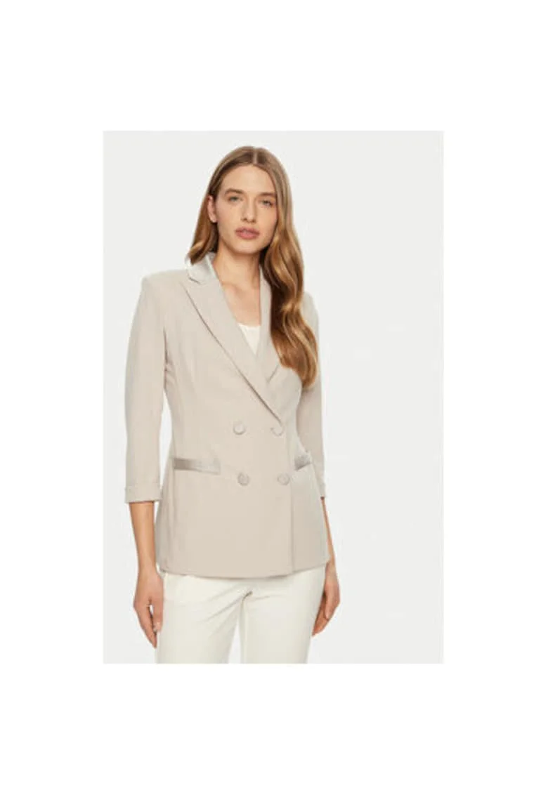 Sacou dama,  305104939, Poliester, Bej, Bej