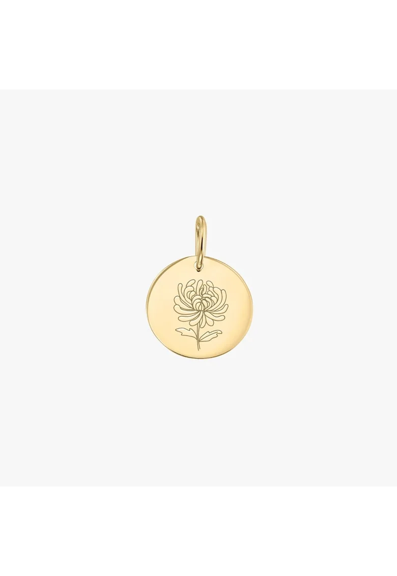 Pandantiv din aur Birth Flower - November Chrysanthemum