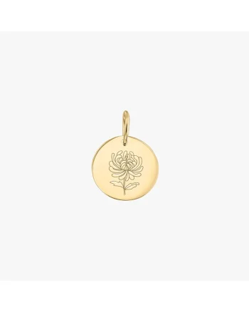 Pandantiv din aur Birth Flower - November Chrysanthemum