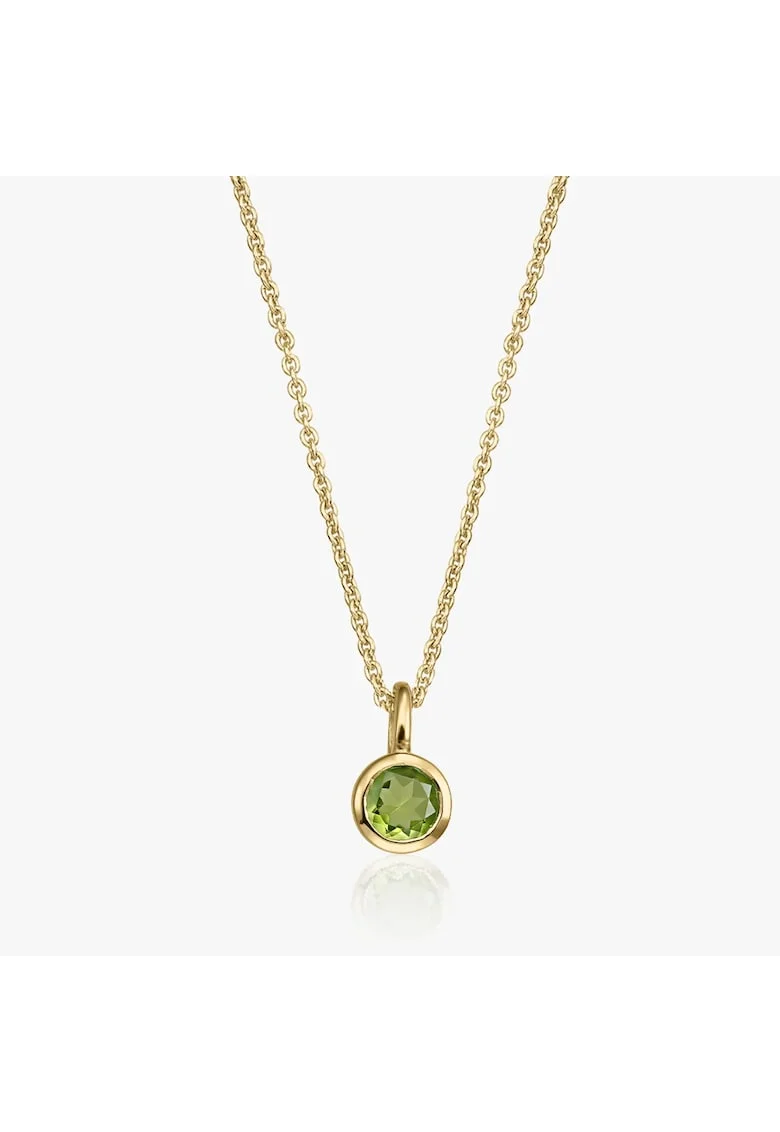 Colier din argint Birthstone Golden August - Peridot