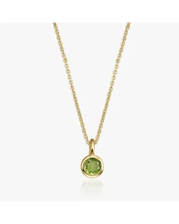 Colier din argint Birthstone Golden August - Peridot