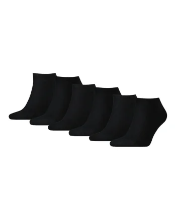 Set de sosete pana la glezna, din amestec de bumbac - 6 perechi, Negru