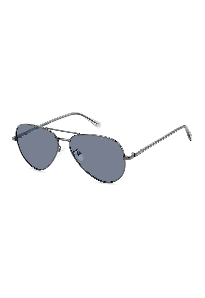 Ochelari de soare aviator cu lentile polarizate, Argintiu inchis