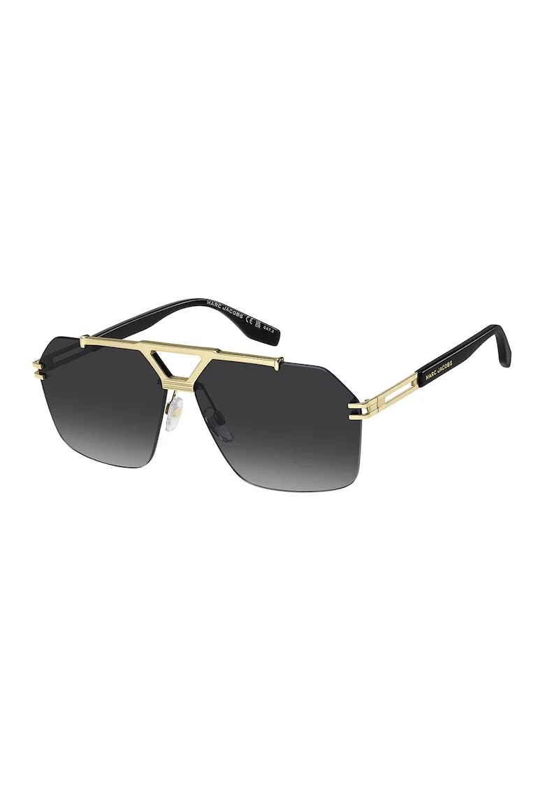 Ochelari de soare aviator cu lentile in degrade, Auriu/Negru