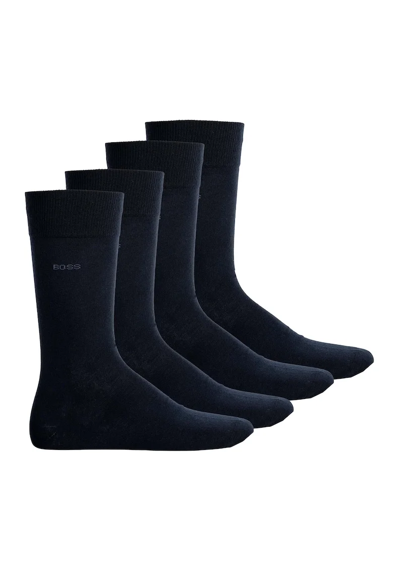 Set de sosete lungi din amestec de bumbac - 4 perechi, Bleumarin