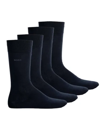 Set de sosete lungi din amestec de bumbac - 4 perechi, Bleumarin
