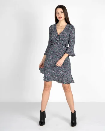 Rochie evazata cu imprimeu floral,