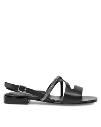 Sandale dama,  590558851451038, Piele naturala, Negru