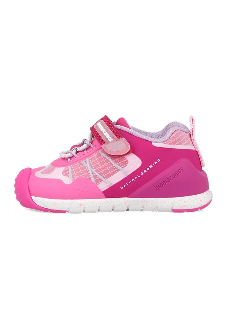 Pantofi sport cu detaliu cu inchidere velcro, Roz