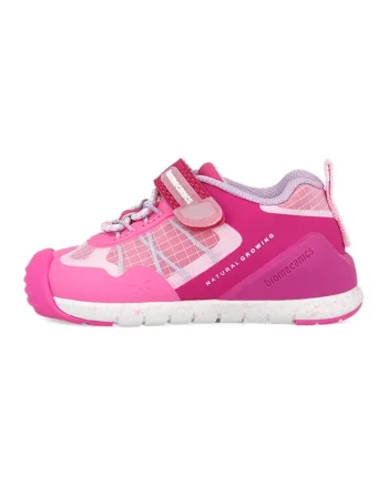 Pantofi sport cu detaliu cu inchidere velcro, Roz