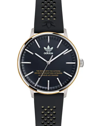 Ceas unisex  Code One, Quartz, inox/silicon, argintiu/negru
