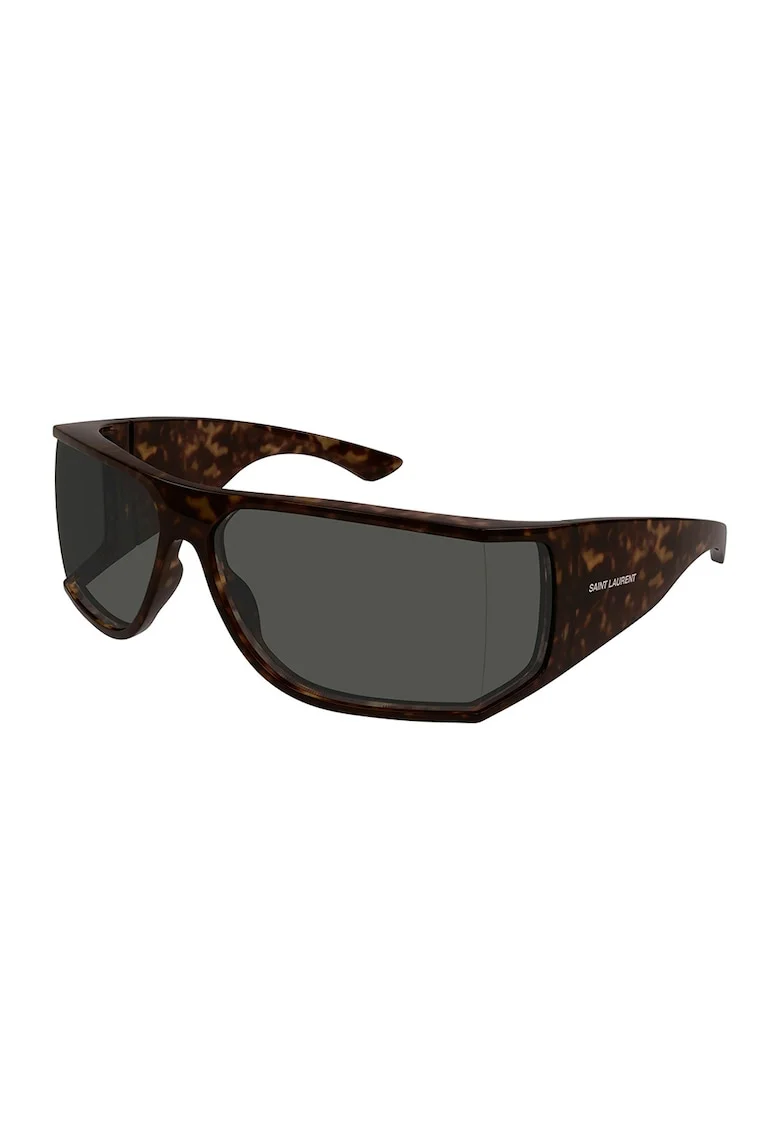 Ochelari de soare wrap unisex, Negru/Maro