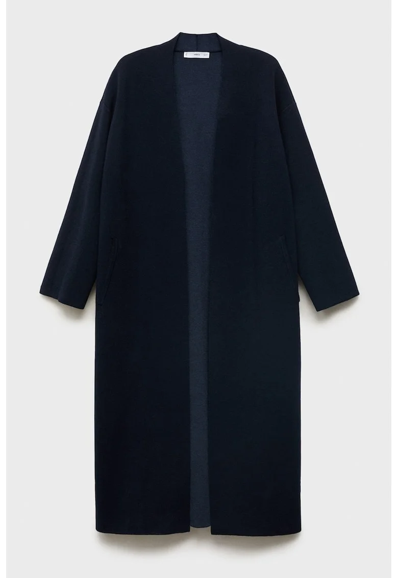 Cardigan lung si tricotat, Albastru ultramarin