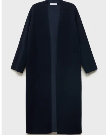 Cardigan lung si tricotat, Albastru ultramarin