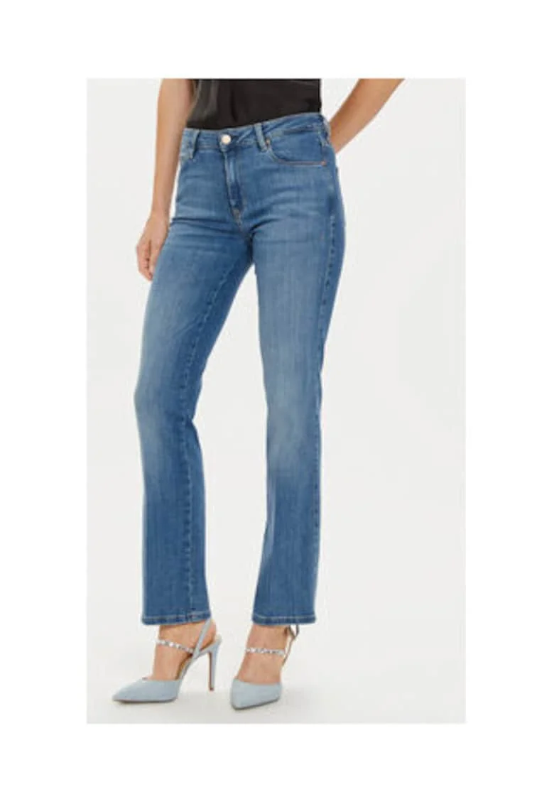 Blugi cu croiala bootcut si buzunare