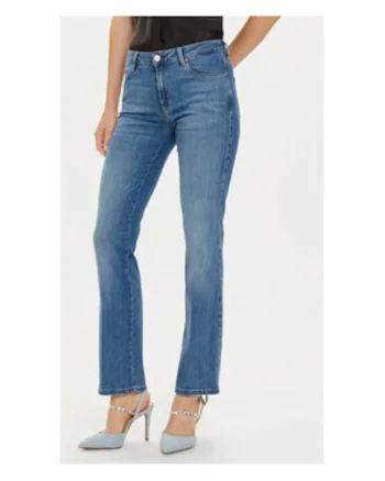 Blugi cu croiala bootcut si buzunare