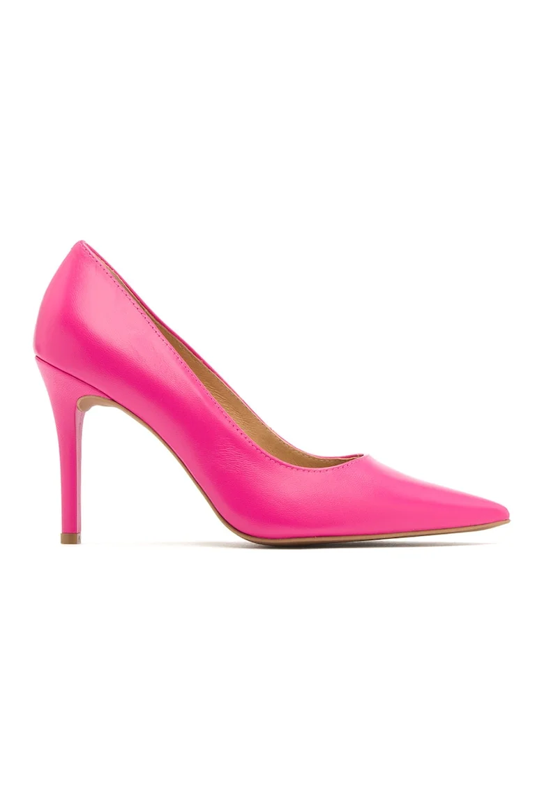 Pantofi de piele cu toc stiletto Hayley, Fucsia