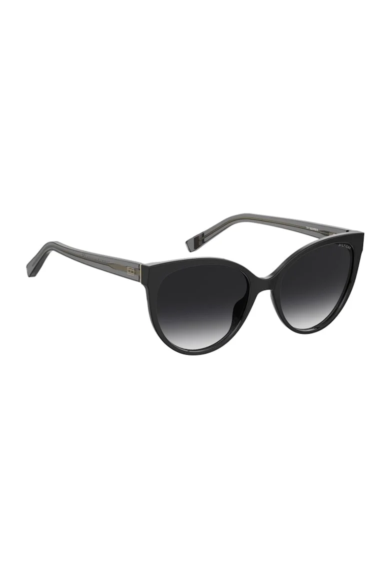 Ochelari de soare cat-eye cu lentile in degrade, Negru