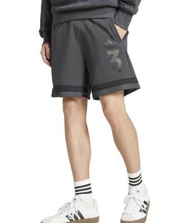 Pantaloni scurti cu logo, Gri inchis
