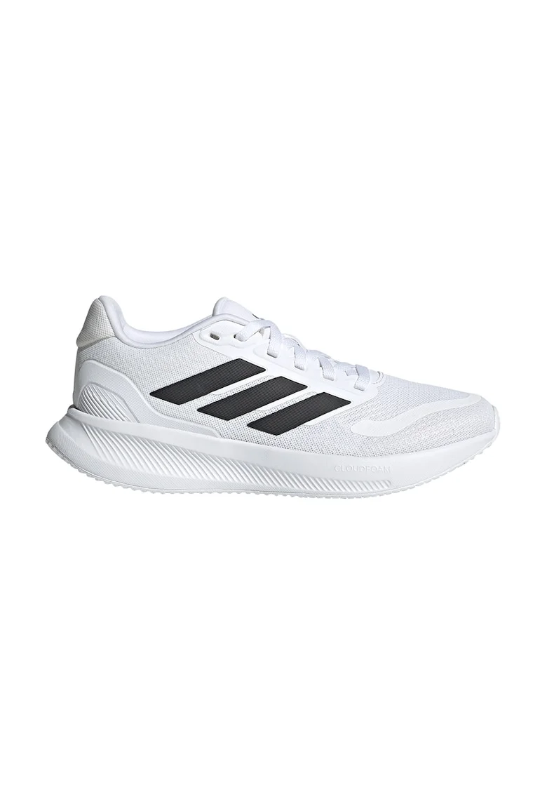 Pantofi sport Run Falcon 5 low-cut din plasa, Negru stins/Alb optic