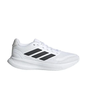 Pantofi sport Run Falcon 5 low-cut din plasa, Negru stins/Alb optic