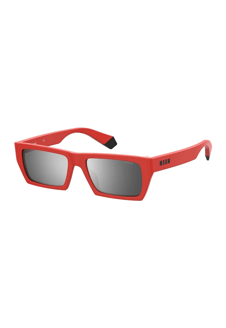 Ochelari de soare dreptunghiulari polarizati, Negru/Coral