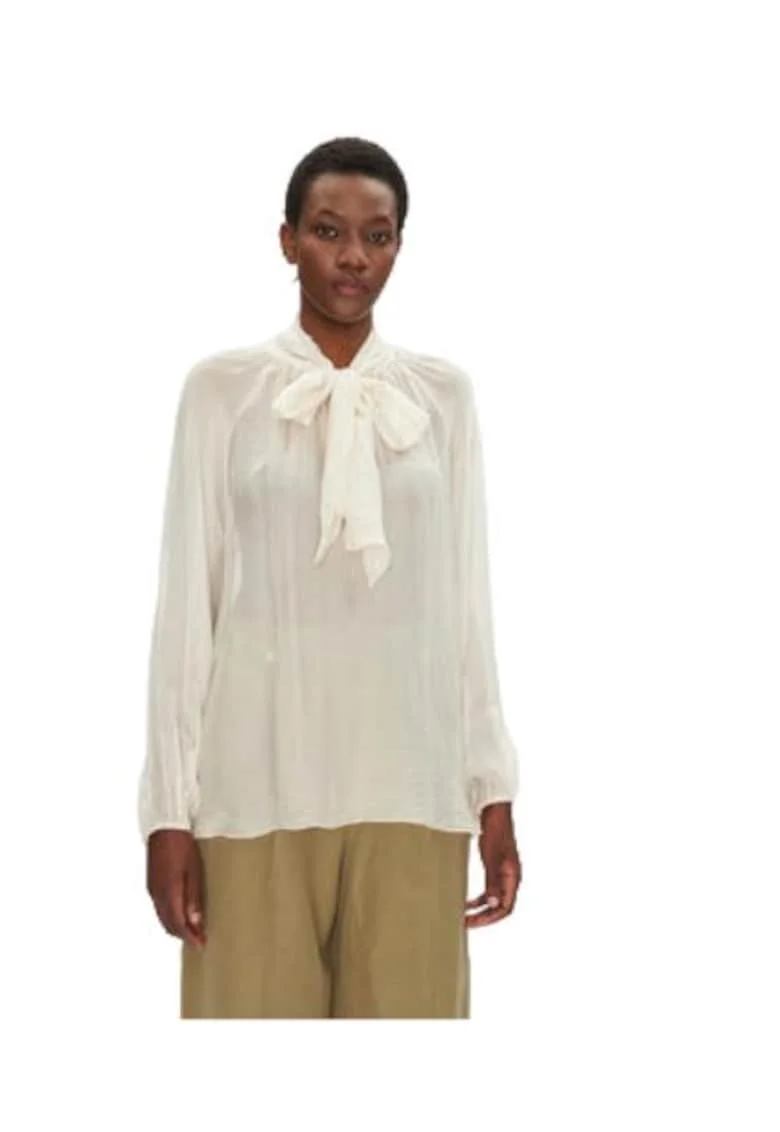 Bluza dama,  viscoza/matase, bej,