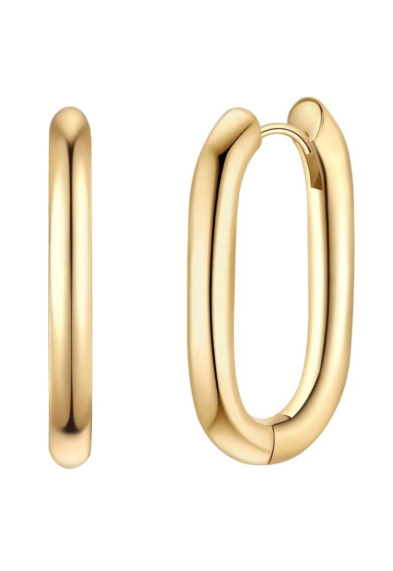 Cercei placati cu aur de 14K, Auriu