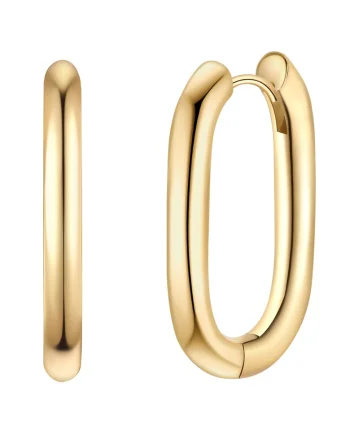 Cercei placati cu aur de 14K, Auriu