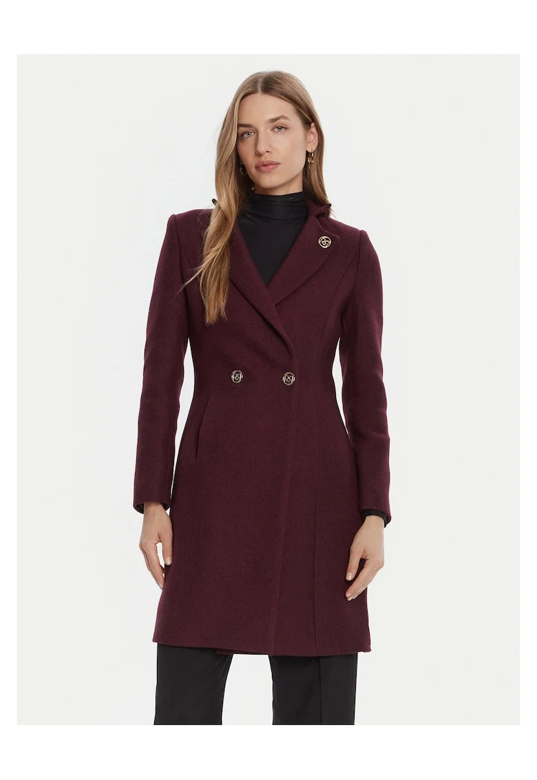 Palton dama  bordo, lana